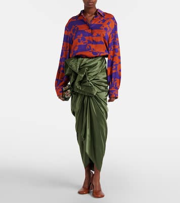 Printed satin shirt | Dries Van Noten