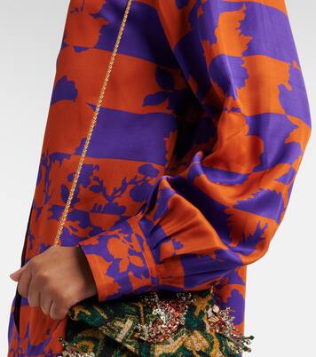 Printed satin shirt | Dries Van Noten
