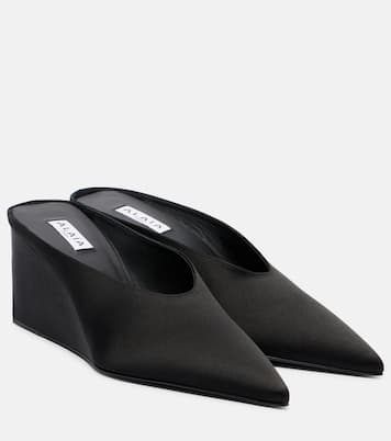 Cube 75 satin wedge mules | Alaïa