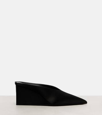 Cube 75 satin wedge mules | Alaïa