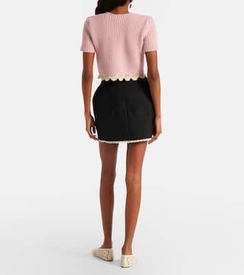 Lace-trimmed wool and mohair miniskirt | Magda Butrym