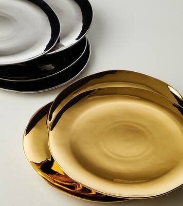 Set of 4 porcelain dinner plates | Bitossi