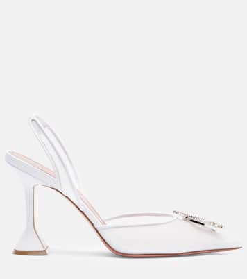 Begum 95 mesh slingback pumps | Amina Muaddi