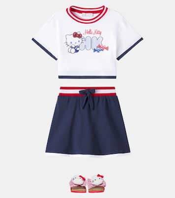 X Hello Kitty Set aus T-Shirt und Rock | Monnalisa