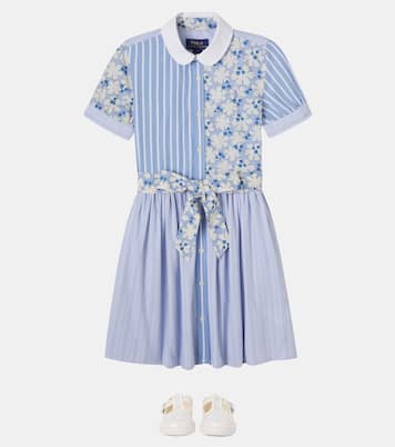 Patchwork cotton poplin dress | Polo Ralph Lauren Kids