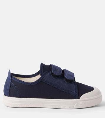 Suede-trimmed canvas sneakers | Il Gufo