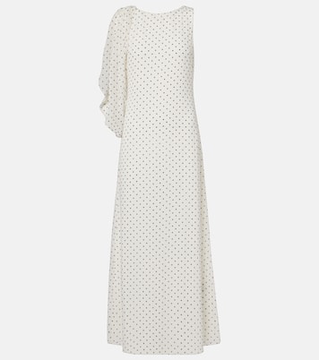 Adela polka-dot chiffon gown | Rotate