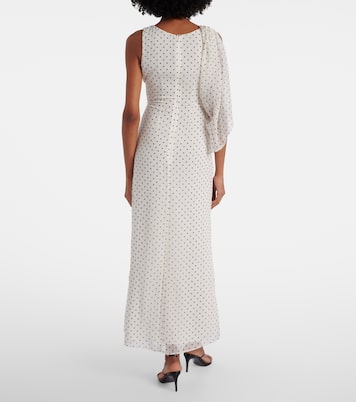 Adela polka-dot chiffon gown | Rotate