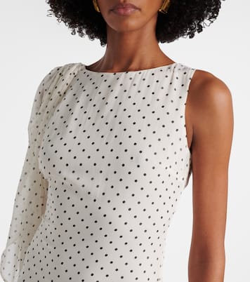 Adela polka-dot chiffon gown | Rotate