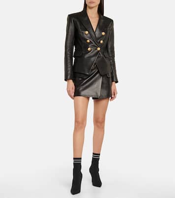 Blazer en cuir | Balmain