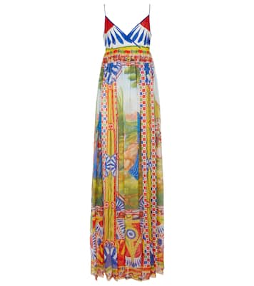 Printed silk chiffon maxi dress | Dolce&Gabbana