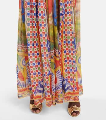 Printed silk chiffon maxi dress | Dolce&Gabbana