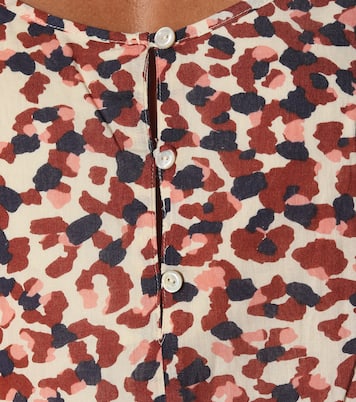 Zahara animal-print cotton minidress | Velvet