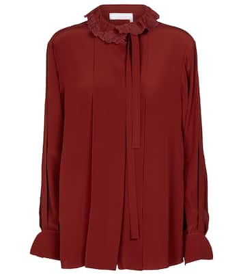 Blusa de seda bordada | Chloé