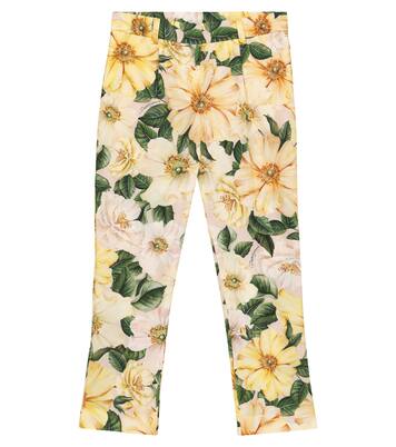 Pantalones de algodón florales | Dolce&Gabbana Kids