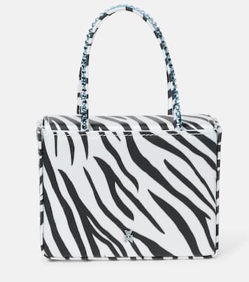 Gilda Super Mini embellished satin tote | Amina Muaddi
