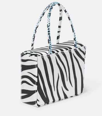 Gilda Super Mini embellished satin tote | Amina Muaddi