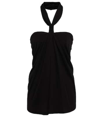 Top de crepé con cuello halter | Loewe