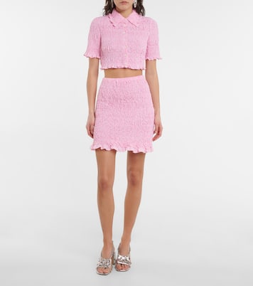 Mini-jupe en coton | Miu Miu