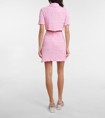 Mini-jupe en coton | Miu Miu