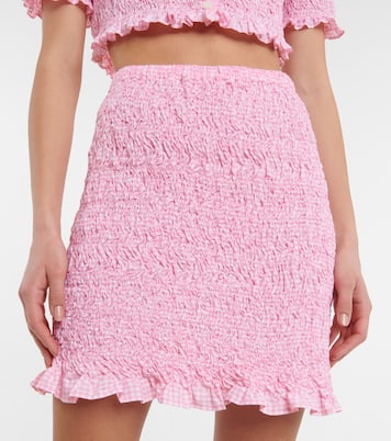 Mini-jupe en coton | Miu Miu