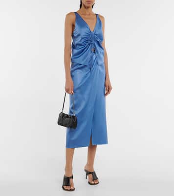Klara drawstring satin top | Nanushka