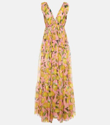 Vestido de chifón de seda estampado | Dolce&Gabbana