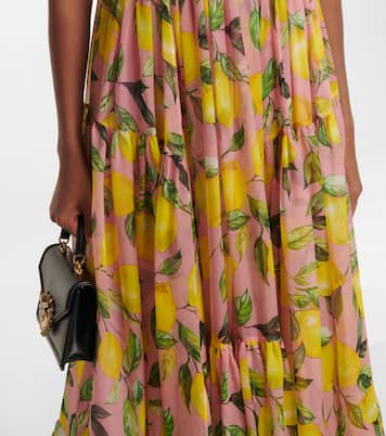 Vestido de chifón de seda estampado | Dolce&Gabbana