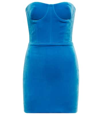 Roberts strapless velvet minidress | Alex Perry