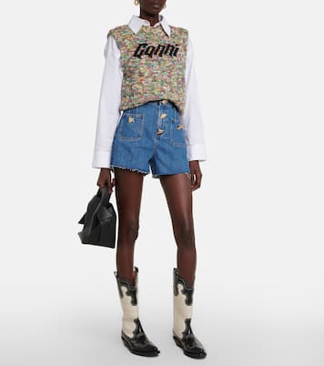 Leather cowboy boots | Ganni