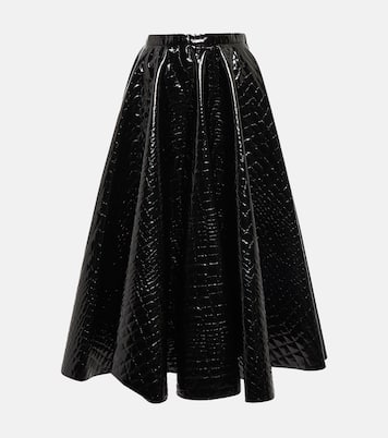 Falda midi efecto cocodrilo | Alaïa