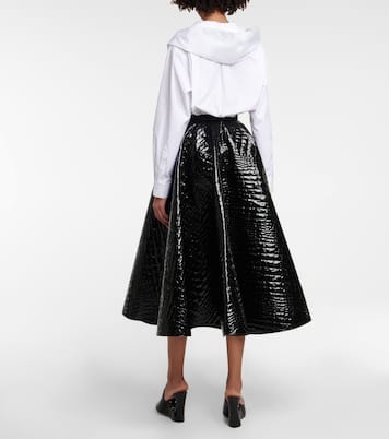 Falda midi efecto cocodrilo | Alaïa