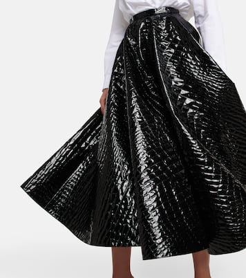 Falda midi efecto cocodrilo | Alaïa