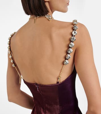 Mussel Cup crystal embellished minidress | Area