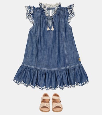 Kleid Tiggy aus Denim | Zimmermann Kids