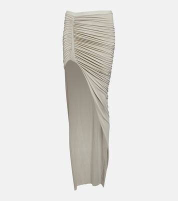 Ruched jersey maxi skirt | Rick Owens