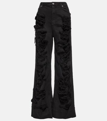 x Kim distressed high-rise flared jeans | Dolce&Gabbana
