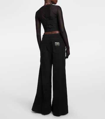 x Kim distressed high-rise flared jeans | Dolce&Gabbana