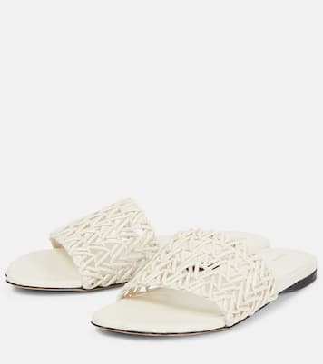 Woven leather slides | Proenza Schouler