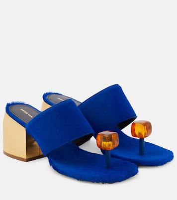 Verzierte Sandalen aus Kalbshaar | Dries Van Noten