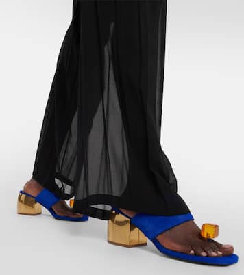 Verzierte Sandalen aus Kalbshaar | Dries Van Noten