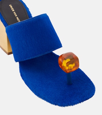 Verzierte Sandalen aus Kalbshaar | Dries Van Noten