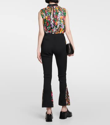 Pantalon à taille haute et à fleurs | Sacai