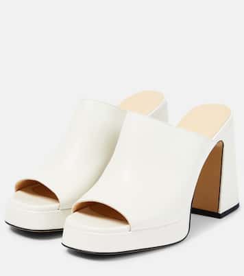 Mules à plateau Alba 90 en cuir | Souliers Martinez