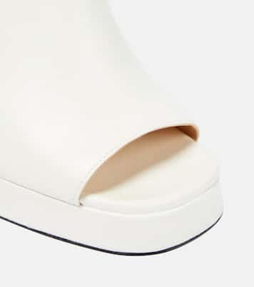 Mules à plateau Alba 90 en cuir | Souliers Martinez
