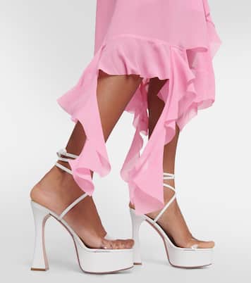 Plateausandalen Sita mit Leder | Amina Muaddi
