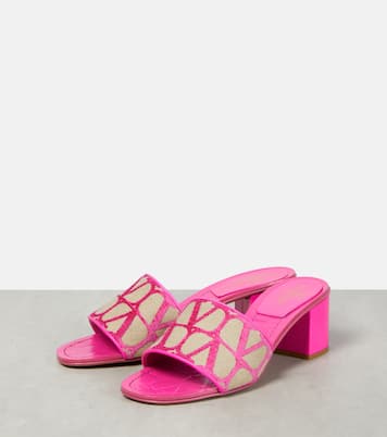 Toile Iconographe canvas mules | Valentino Garavani