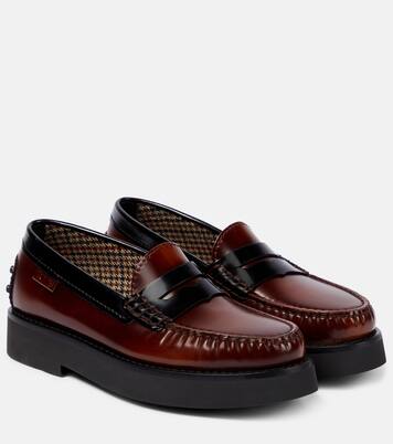 Leather platform loafers | Tod's