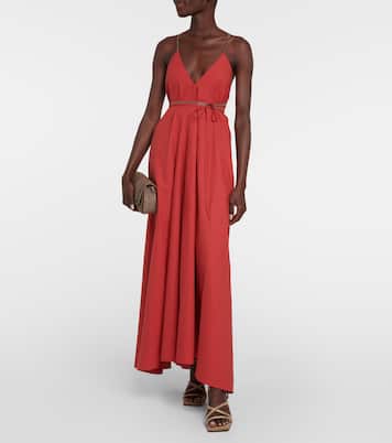 Maxikleid aus Baumwollpopeline | Brunello Cucinelli