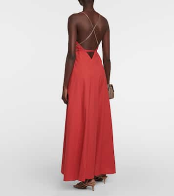 Maxikleid aus Baumwollpopeline | Brunello Cucinelli